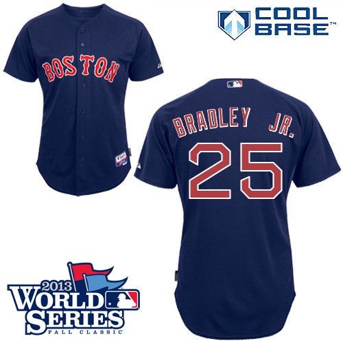 Jackie Bradley Jr #25 mlb Jersey-Boston Red Sox Women's Authentic Alternate Navy Cool Base Baseball Jersey